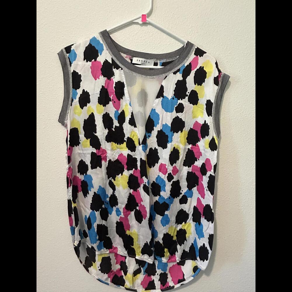 Sandro Paris Colorful Patterned Top- Never worn